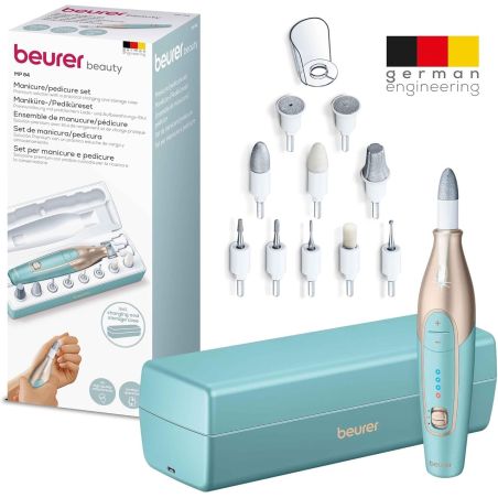 KIT DE MANUCURE/PEDICURE ELECTRIQUE BLEU