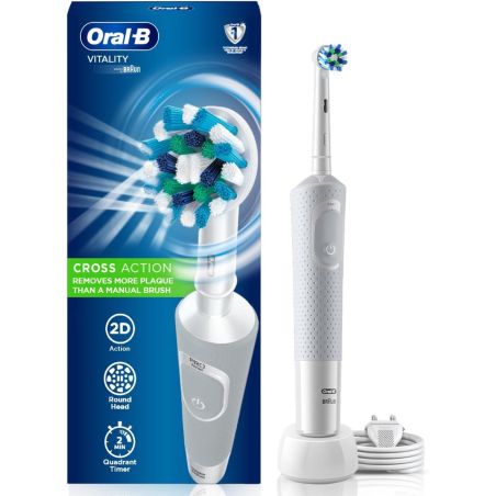 BROSSE A DENT ELECTRIQUE ORAL B CROSSACTION VITALITY 100 BLANC