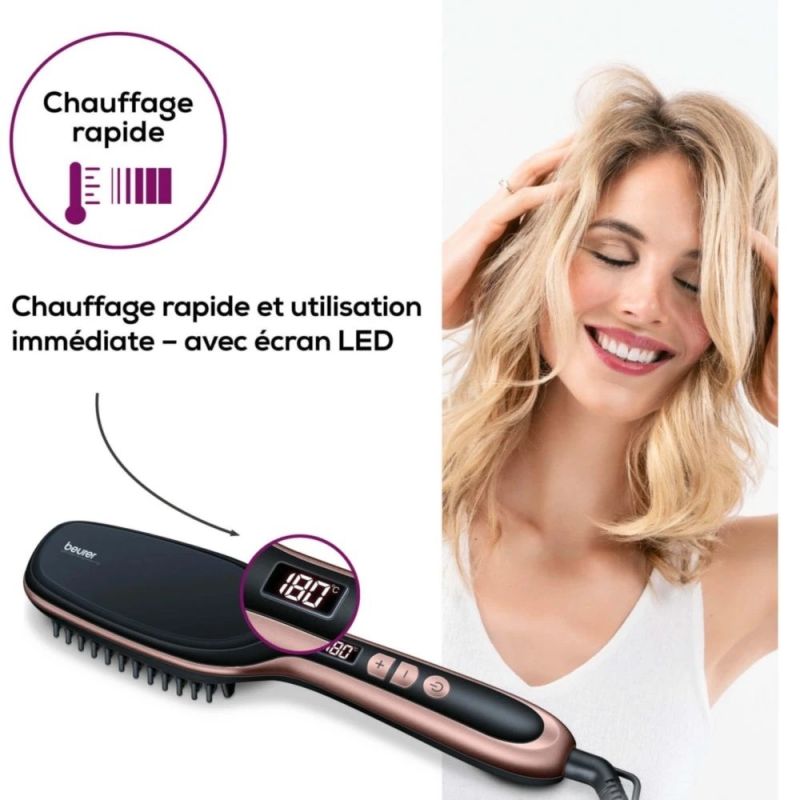 BROSSE LISSANTE STYLE PRO CERAMIQUE NOIR ET CUIVRE