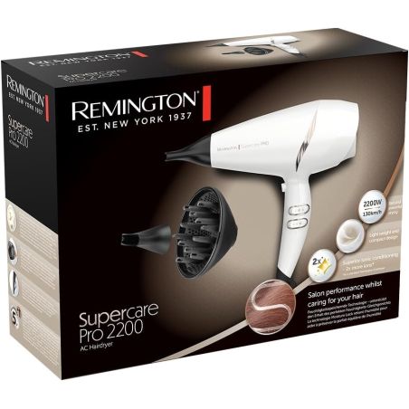 SECHE CHEVEUX AVEC DIFFUSEUR FONCTION IONIQUE AC7200W BLANC