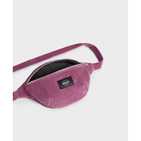 33 CM PURPLE CORDUROY BELT BAG