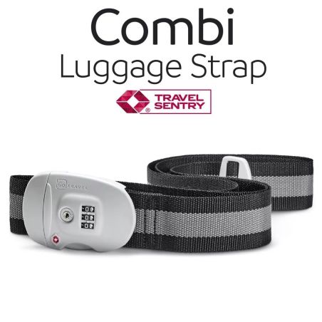 TSA CODED COMBI LUGGAGE STRAP BLACK