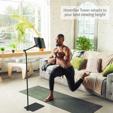 SUPPORT DE SOL FLEXIBLE HOVERBAR TOWER POUR IPAD BLANC