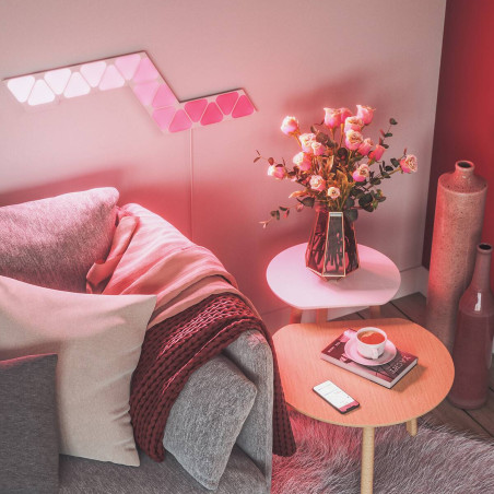 PANNEAUX LUMINEUX MINI TRIANGULAIRES (7 X) BLANC