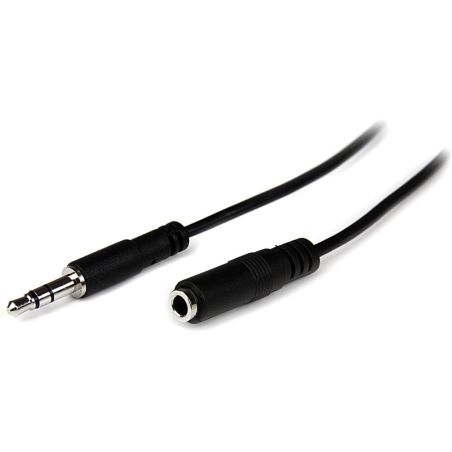 STEREO AUDIO JACK CABLE 3.5MM M/F 2.5M BLACK