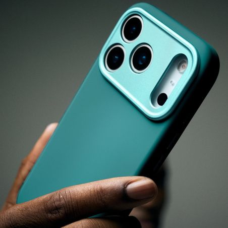 COQUE MAGSAFE AM IPHONE 17 PRO SILICONE RETRO BLUE