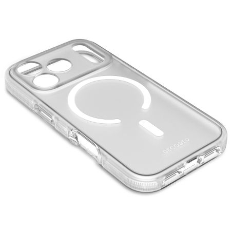 COQUE MAGSAFE IPHONE 17 PRO DROPTEC TRANSPARENT FROST BLANC