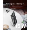 10K QI2 15W MAGNETIC POWER BANK - WHITE
