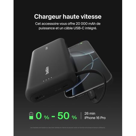 BATTERIE EXTERNE 20K 30W USB-C ET USB-A