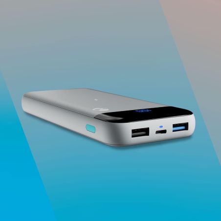 CHARGEUR PORTABLE STASH 10 000 MAH GRIS/BLEU