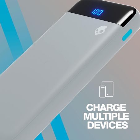 STASH 10,000 MAH PORTABLE CHARGER GREY/BLUE