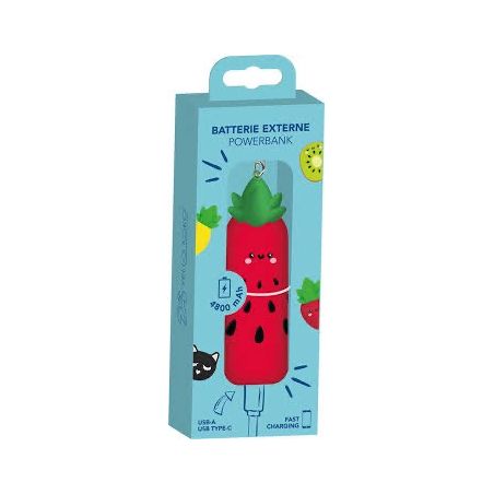 BATTERIE EXTERNE 4800 MAH FRAISE ROUGE