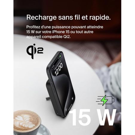 BATTERIE EXTERNE MAGNETIQUE 8K QI2 NOIR
