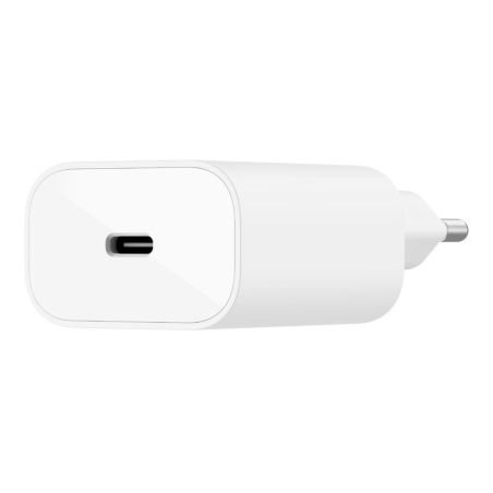 USB-C 25W PD AND PPS FAST AC CHARGER WHITE