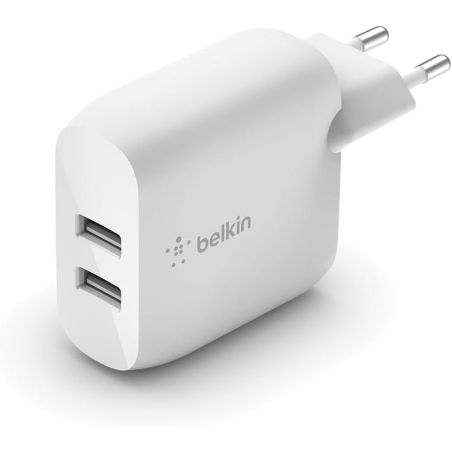 CHARGEUR SECTEURUSB-A 12W X2 BLANC