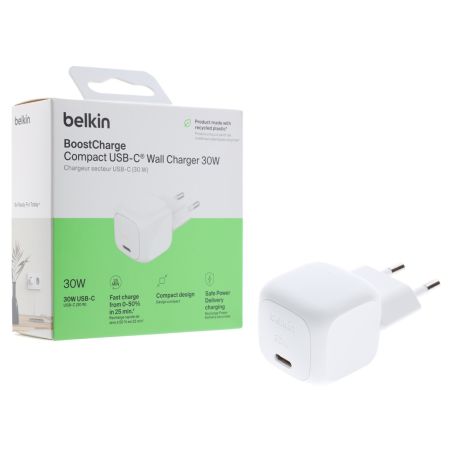 CHARGEUR SECTEUR RAPIDE USB-C 30W BLANC
