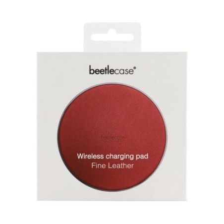 QI FAST CHARGE 10W RED LEATHER INDUCTION CHARGER