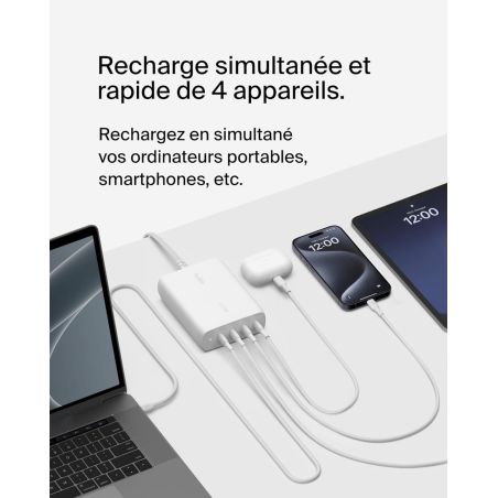 CHARGEUR USB-C GAN 4 PORTS BOOSTCHARGE 200W