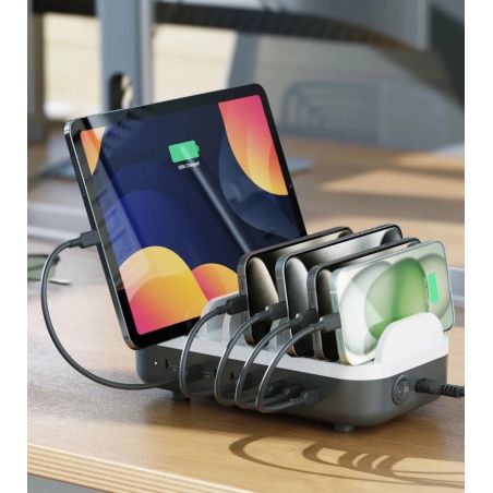 POWERFIN 10-PORT USB-C 100W FAST CHARGING STATION