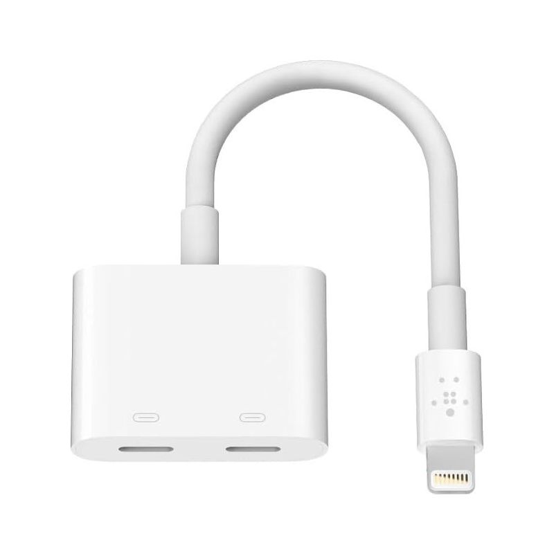 ADAPTATEUR LIGHTNING 2 EN 1 BLANC