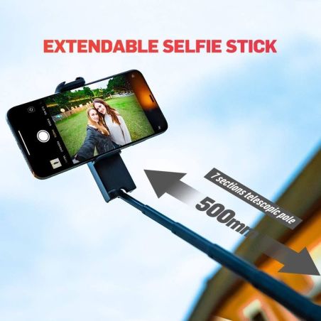 PERCHE A SELFIE 7 EN 1 V-GRIP BLUETOOTH NOIR