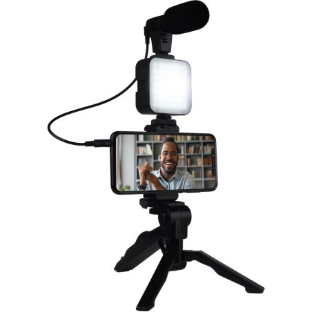 VLOGGING KIT LIVE TRIPOD + LED LIGHT XS