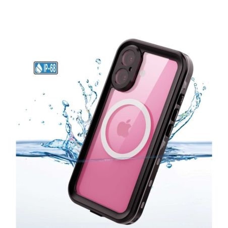 COQUE PRO + ETANCHE COMPATIBLE MAGSAFE IPHONE 16 PLUS TRANSPARENT