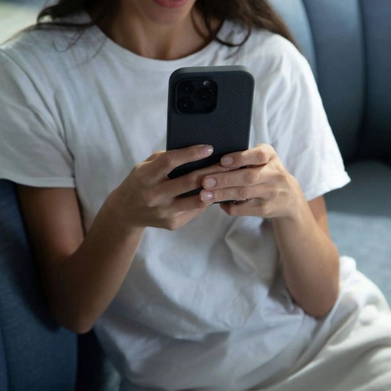 COQUE CITY MAGSAFE IPHONE 16 PRO CUIR ARDOISE