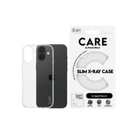 COQUE SOUPLE X-RAY CARE POUR IPHONE 16 TRANSPARENT