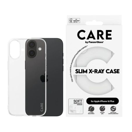 COQUE SOUPLE X-RAY CARE POUR IPHONE 16 PLUS TRANSPARENT