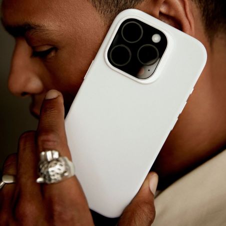 COQUE MAGSAFE IPHONE 16 PRO ANTIMICROBIENNE SILICONE GRIS