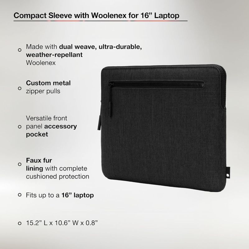 16" WOOLENEX MACBOOK PRO GRAPHITE SLEEVE