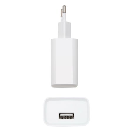 USB 2.4A Smart IC Wall Charger, White