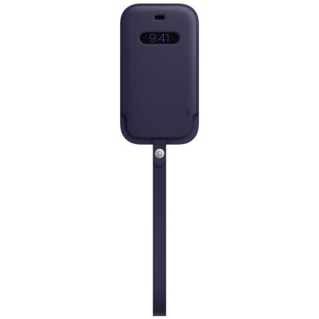 ETUI SLEEVE IPHONE 12 MINI MAGSAFE CUIR DEEP VIOLET