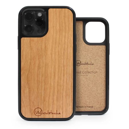 COQUE BUMPER EN BOIS IPHONE 12 MINI NOYER