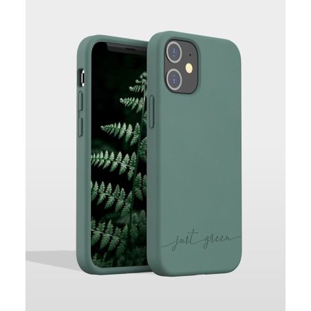 COQUE BIODEGRADABLE IPHONE 12 MINI VERT FONCE