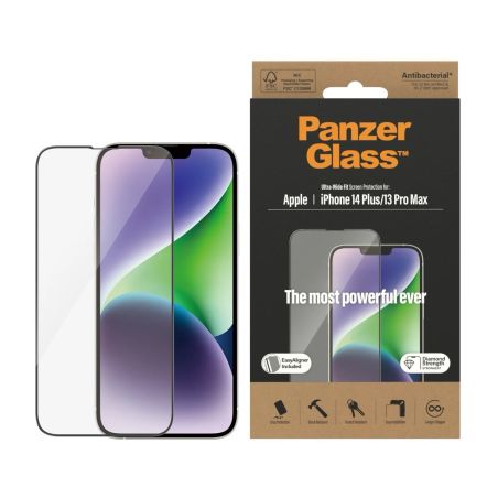 Tempered glass screen protector for iPhone 14 Plus/13 Pro Max, ultra-large, with Easy Alignment.
