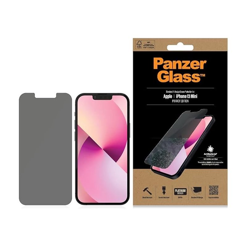 VERRE TREMPE POUR IPHONE 13 MINI ANTIBACTERIEN TRANSPARENT