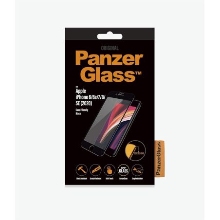 Tempered glass for iPhone 6/6S/7/8 Plus, Black Friendly