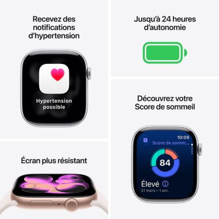 APPLE WATCH SERIES 11 GPS 42MM S/M SPORT VIOLET ARGENT