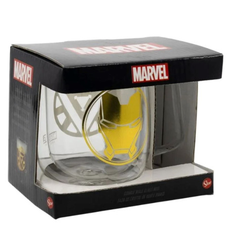 MUG VERRE A DOUBLE PAROI MARVEL IRON MAN 290ML