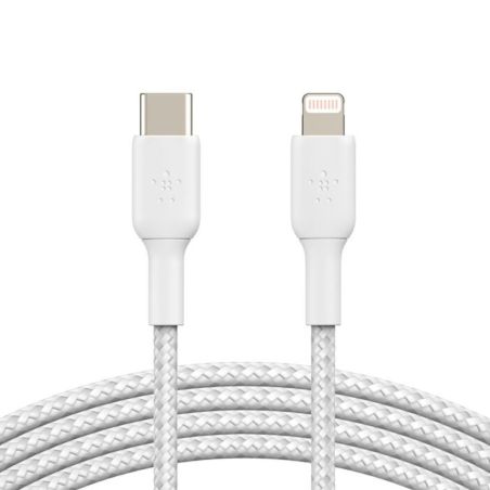 REINFORCED USB-C TO LIGHTNING CABLE 2M WHITE