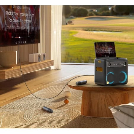 SYSTEME KARAOKE COMPLET AVEC TABLETTE ET HAUT-PARLEUR