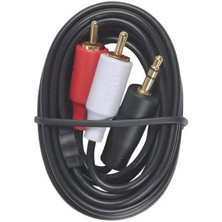 ADAPTATEUR AUDIO 90cm RCA/3.5 MM MP3