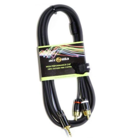 CABLE STEREO 1.8m RCA/PLUG