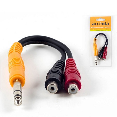 CABLE Y 1/4 TRS VERS RCA STEREO