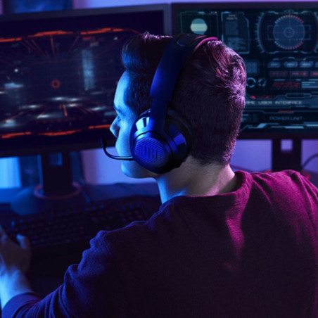 CASQUE GAMING SANS FIL PLIABLE AVEC MICRO QUANTUM 350 NOIR