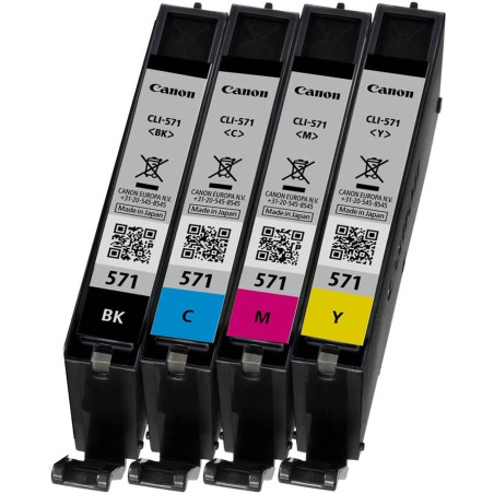PACK DE 4 CARTOUCHES MULTI COULEURS ENCRE CLI 571