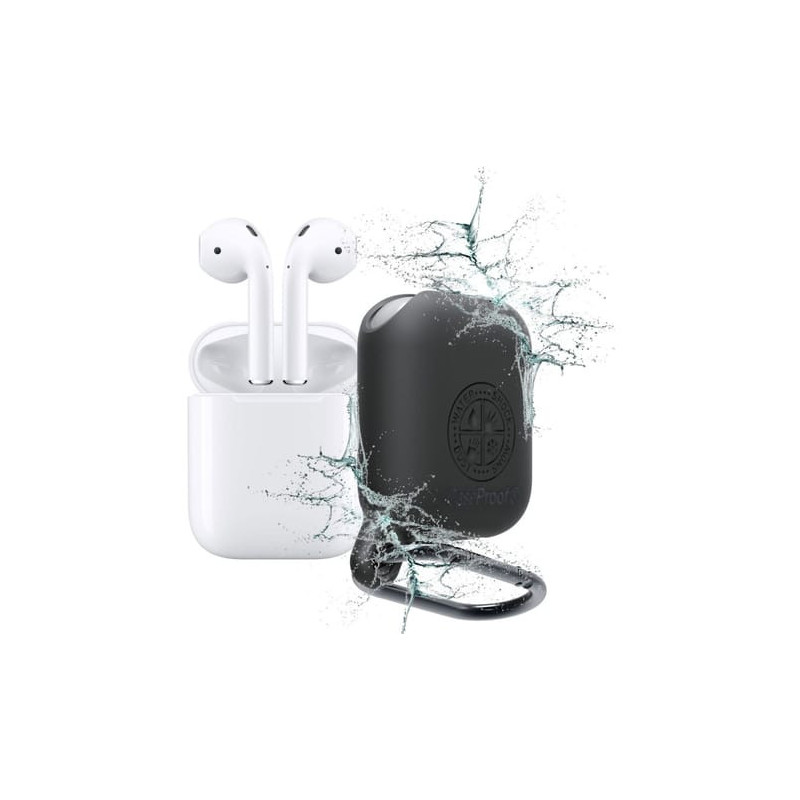 BLACK AIRPODS WATERPROOF PROTECTION