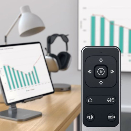 TELECOMMANDE MULTIMEDIA BLUETOOTH R2 GRIS SIDERAL